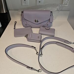 Coach Lavender Shoulder Bag Set